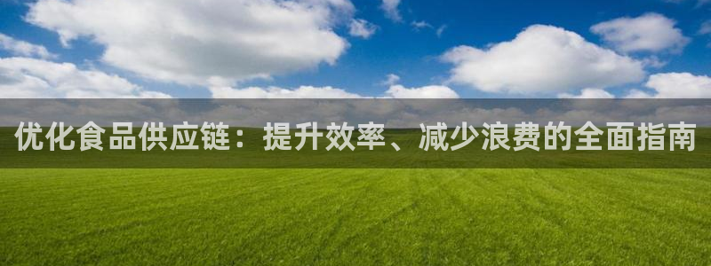 28圈那个才是充值账号：优化食品供应